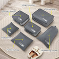 The six toiletry bags are specifically designed to store all your essentials, making them ideal for weekend getaways, business trips, or fitness activities bag001