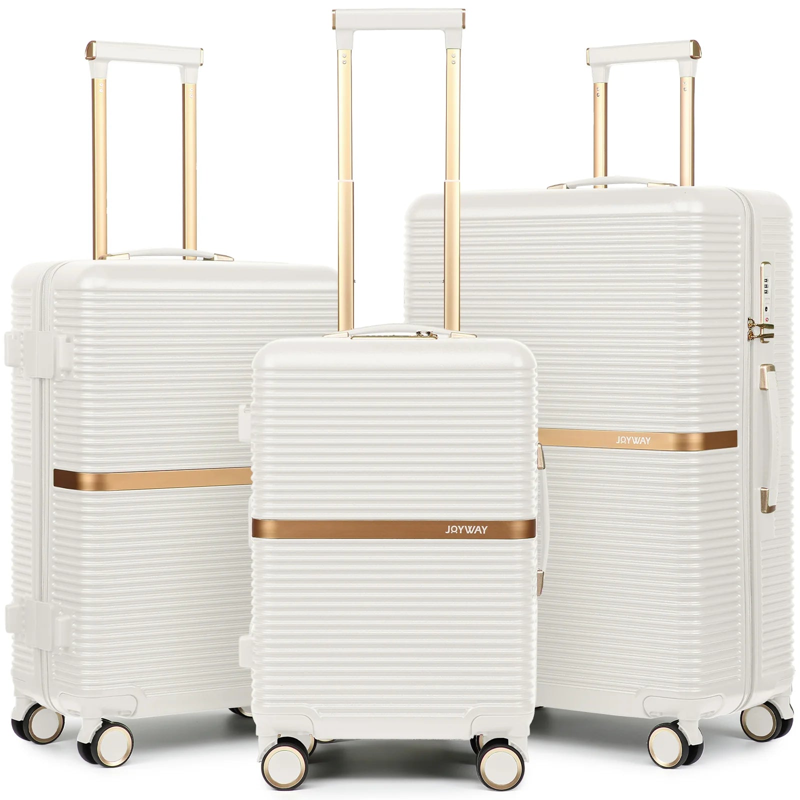 3 Piece Luggage Set (20/24/28 Inch) – Lightweight ABS Hardshell Suitcases, Spinner Wheels, TSA Lock, Durable Travel Luggage PF001