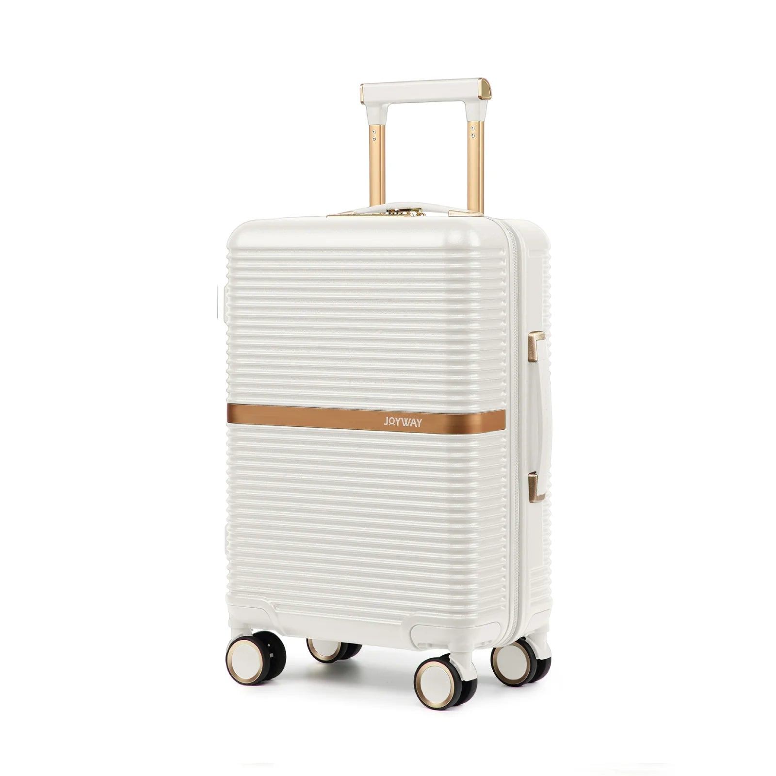 20-inch lightweight and durable ABS luggage , featuring silent universal wheels, shockproof design，as well as a cup holder function, making it an excellent travel companion PF001